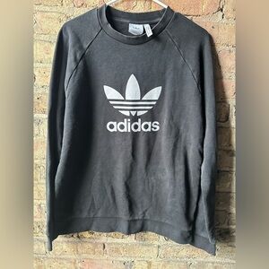 Adidas Men's Gray Crewneck Sweater